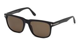 نظارة شمسية مربعة من توم فورد بلون أسود لامع - صورة المنتج 2