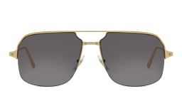 Cartier Santos de Cartier Half-Rim Aviator Sunglasses in Gold – Product Photo 1