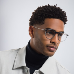 Shop MONTBLANC Oval Eyeglasses in Transparent Grey online.