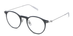 Shop MONTBLANC Oval Eyeglasses in Transparent Grey online.