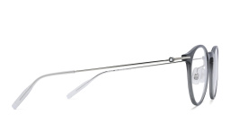 Shop MONTBLANC Oval Eyeglasses in Transparent Grey online.