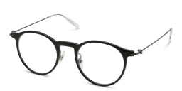 Shop MONTBLANC Oval Eyeglasses in Ruthenium online.