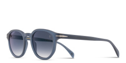 Shop DAVID BECKHAM Talisman Round Sunglasses in Blue online.