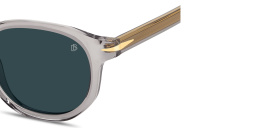 Shop DAVID BECKHAM Talisman Round Sunglasses in Transparent Grey online.