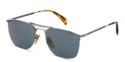 DAVID BECKHAM Half Rim Square Sunglasses in Dark Ruthenium – Product Photo 2