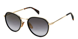 نظارة شمسية دائرية من ديفيد بيكهام بلون أسود - صورة المنتج 2