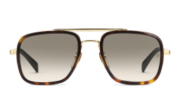DAVID BECKHAM Square Sunglasses in Gold Havana – Product Photo 1