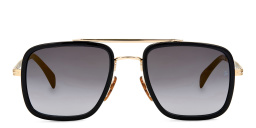 DAVID BECKHAM Square Sunglasses in Gold Black – Product Photo 1