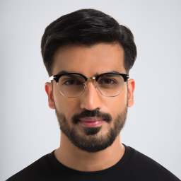 Shop DAVID BECKHAM Round Eyeglasses in Black online.