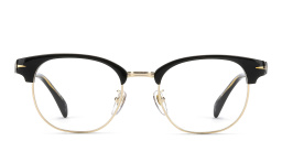 Shop DAVID BECKHAM Round Eyeglasses in Black online.