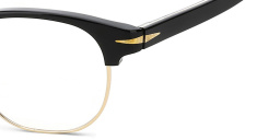 Shop DAVID BECKHAM Round Eyeglasses in Black online.