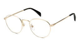 Shop DAVID BECKHAM Panthos Eyeglasses in Gold online.
