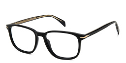 DAVID BECKHAM Square Eyeglasses in Black – Product Photo 2