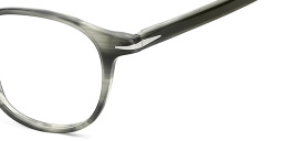 Shop DAVID BECKHAM Round Eyeglasses in Grey Horn online.
