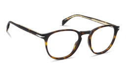 Shop DAVID BECKHAM Talisman Panthos Eyeglasses in Dark Havana online.