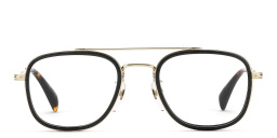 DAVID BECKHAM Square Eyeglasses in Gold Black – Product Photo 1