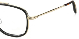 DAVID BECKHAM Square Eyeglasses in Gold Black – Product Photo 3