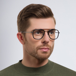 DAVID BECKHAM Square Eyeglasses in Dark Ruthenium Black – Product Photo 6