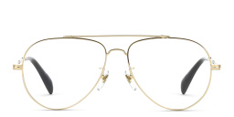 DAVID BECKHAM Wide Aviator Eyeglasses in Gold – Product Photo 1