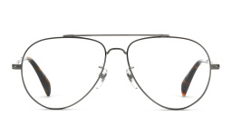 DAVID BECKHAM Wide Aviator Eyeglasses in Dark Ruthenium Black – Product Photo 1
