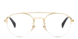 DAVID BECKHAM Half Rim Round Eyeglasses in Gold – Product Photo 1