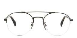 DAVID BECKHAM Half Rim Round Eyeglasses in Dark Ruthenium – Product Photo 1