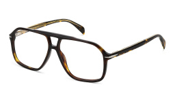 DAVID BECKHAM Wide Aviator Eyeglasses in Havana – Product Photo 2