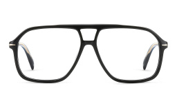 DAVID BECKHAM Wide Aviator Eyeglasses in Black – Product Photo 1