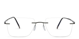 Silhouette Rimless Wide Square Eyeglasses in Grey – Product Photo 1