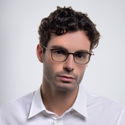 Silhouette Square Eyeglasses in Brown – Product Photo 6