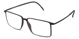 Silhouette Rectangle Eyeglasses in Black – Product Photo 2
