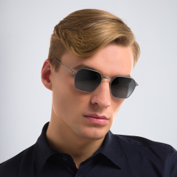 GIORGIO ARMANI Square Sunglasses in Matte Gunmetal – Product Photo 5