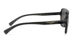 Dolce & Gabbana Square Sunglasses in Transparent Grey & Black – Product Photo 3