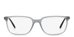 نظارة طبية بإطار مستطيل واسع من جورجو أرماني بلون رمادي شفاف - صورة المنتج 1