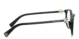 BVLGARI Round Eyeglasses in Black – Product Photo 3