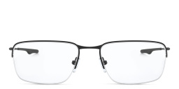 Half-rim Square Eyeglasses من اوكلي بلون أسود - صورة المنتج 1