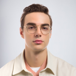 Shop Ray-Ban Frank Unisex Square Eyeglasses in Gold online.