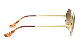 نظارة شمسية بإطار غير نظامي من راي بان بلون ذهبي - صورة المنتج 3