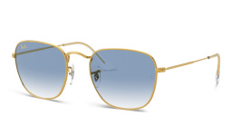 Shop Ray-Ban Frank Square Sunglasses in Polished Gold online.
