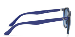 نظارات شمسية بإطار غير منتظم للاطفال من راي بان جونيور بلون أزرق شفاف - صورة المنتج 3