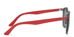 Ray-Ban Junior Kids Irregular Sunglasses in Transparent Grey – Product Photo 3