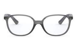 Ray-Ban Junior Kids Square Eyeglasses in Transparent Grey – Product Photo 1