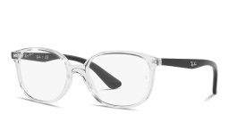 Shop Ray-Ban Junior Optics Kids Square Eyeglasses in Transparent online.