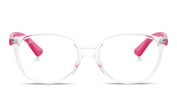 Shop Ray-Ban Junior Kids Square Eyeglasses in Clear online.
