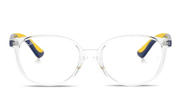 Shop Ray-Ban Junior Kids Square Eyeglasses in Crystal online.