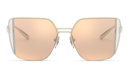BVLGARI Half Rim Square Sunglasses in Pink Gold – Product Photo 1