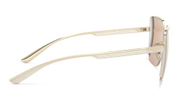 BVLGARI Half Rim Square Sunglasses in Pink Gold – Product Photo 3