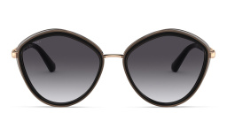 نظارة شمسية بتصميم غير منتظم من بولغري بلون أسود - صورة المنتج 1