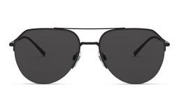 Dolce & Gabbana Half Rim Aviator Sunglasses in Black – Product Photo 1