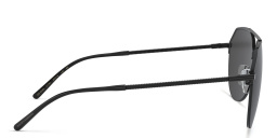 Dolce & Gabbana Half Rim Aviator Sunglasses in Black – Product Photo 3